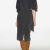 Sandrina Uzun Drapeli Jersey Sweatshirt Elbise