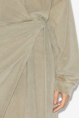 Sandrina Uzun Drapeli Jersey Sweatshirt Elbise