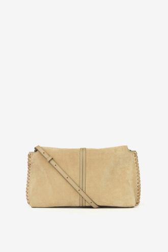 Silao Örgülü Süet Dana Derisi Clutch Çanta