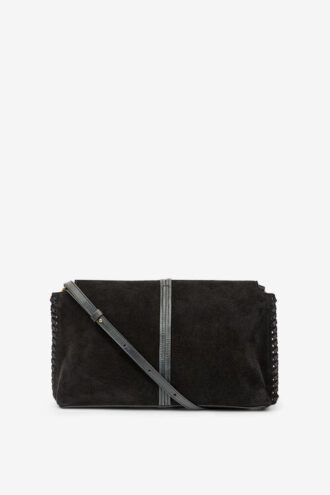 Silao Örgülü Süet Dana Derisi Clutch Çanta