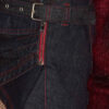 Siyen Drapeli Denim Mini Etek