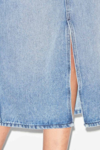 Tilauria Midi Etek, İnce Denim