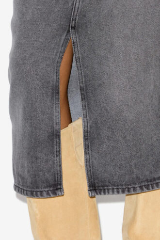 Tilauria Midi Etek, İnce Denim