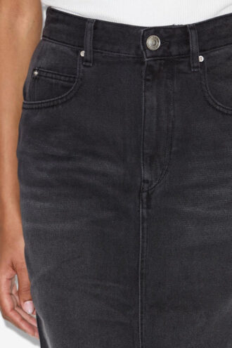 Tilauria İnce Denim Midi Etek