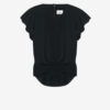 Tullya Düz Renkli Pileli Üst