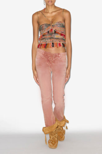 Vanel Dantelli Denim Kot Pantolon