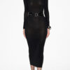Vanessa Düz Renkli Jersey Roll Neck Elbise