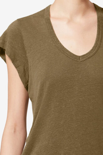 Zankou Kısa Kollu Keten T-shirt