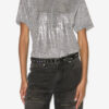 Zoeline Metalik Jersey T-Shirt, Logolu